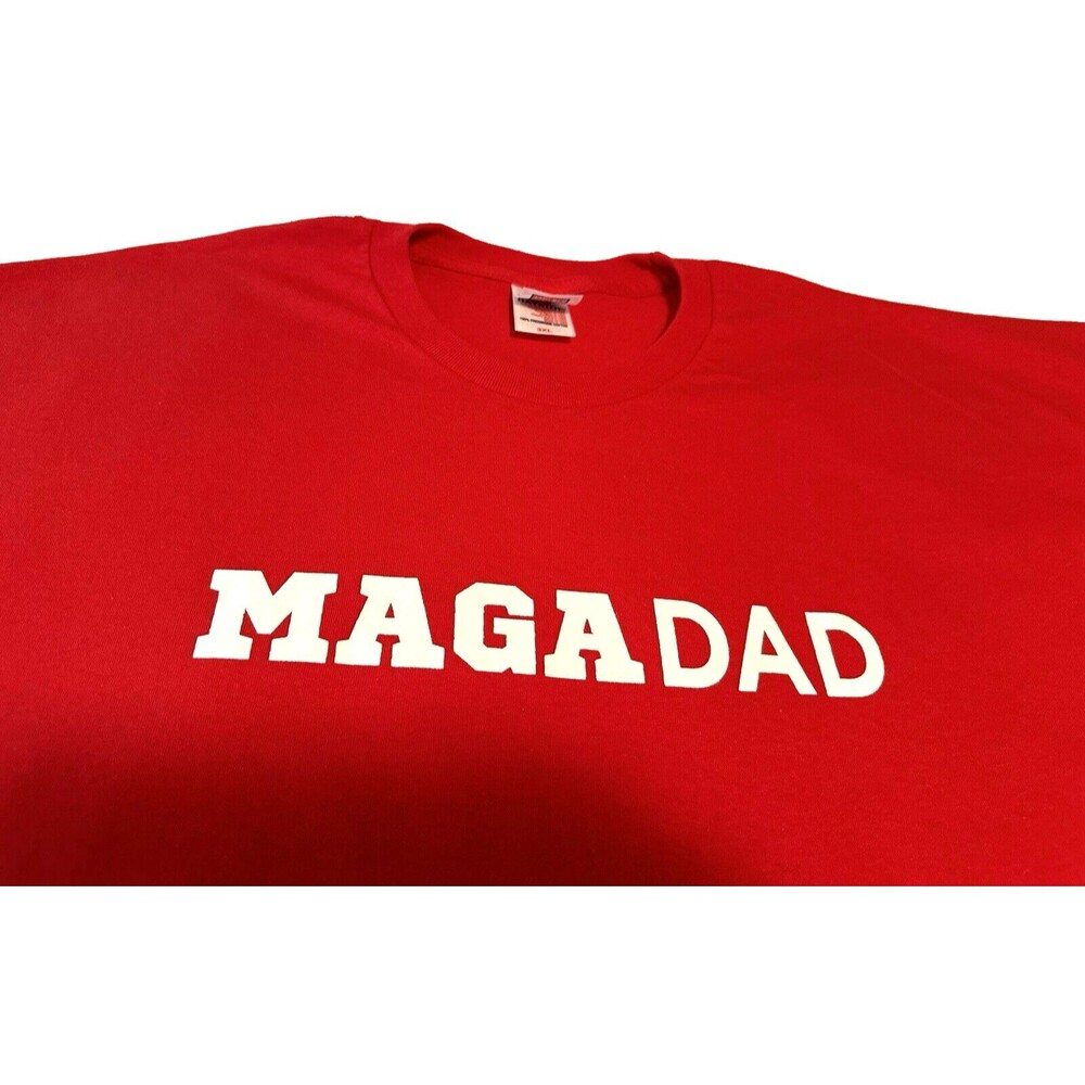 Trump 2024 T-shirt MAGA DAD Rally Gear Pro Donald Trump Red 3X New